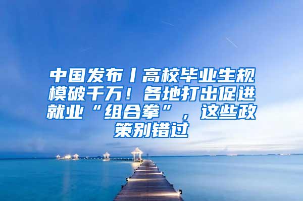 中国发布丨高校毕业生规模破千万！各地打出促进就业“组合拳”，这些政策别错过