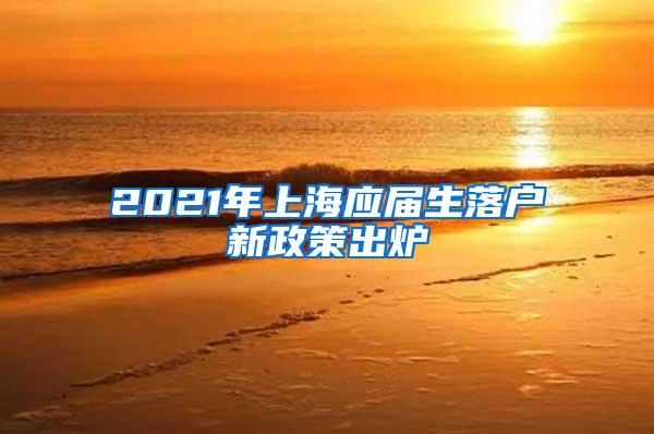 2021年上海应届生落户新政策出炉