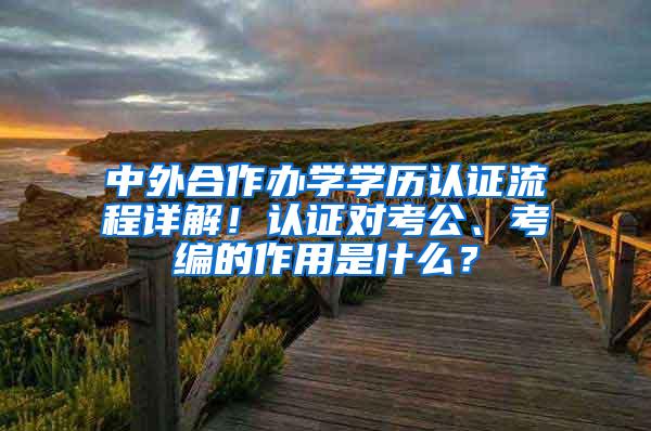 中外合作办学学历认证流程详解！认证对考公、考编的作用是什么？