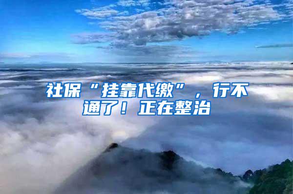 社保“挂靠代缴”，行不通了！正在整治