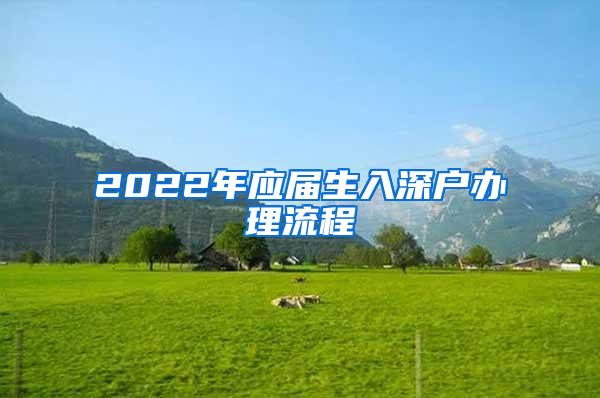 2022年应届生入深户办理流程