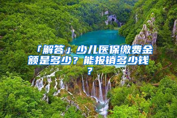 「解答」少儿医保缴费金额是多少？能报销多少钱？