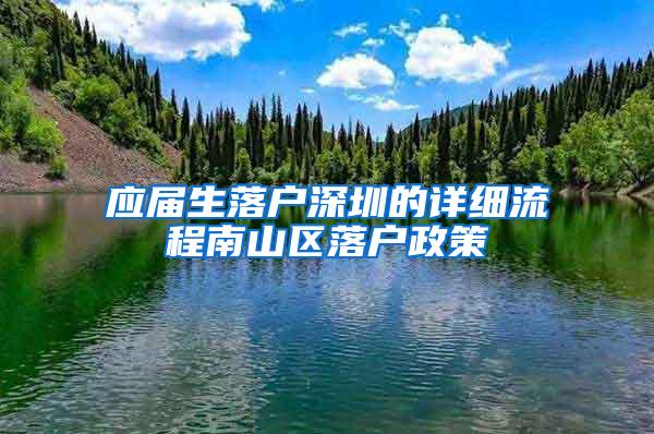 应届生落户深圳的详细流程南山区落户政策