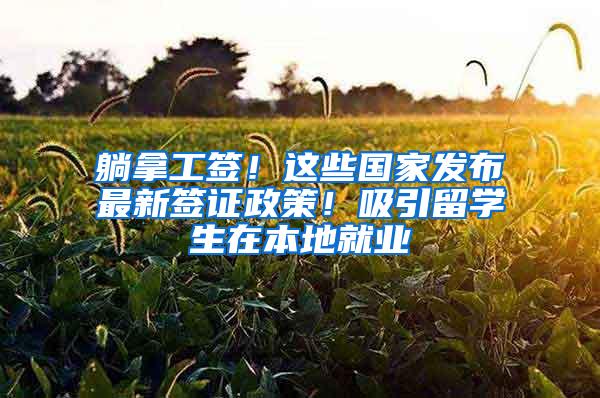 躺拿工签！这些国家发布最新签证政策！吸引留学生在本地就业