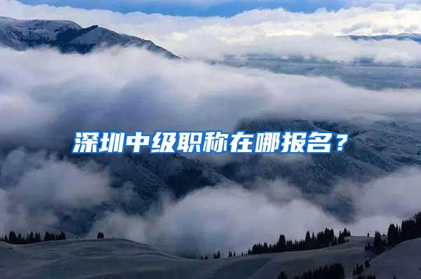 深圳中级职称在哪报名？