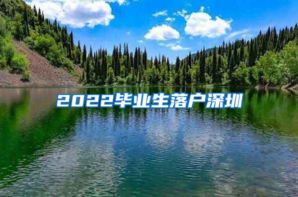 2022毕业生落户深圳