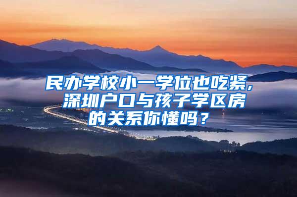 民办学校小一学位也吃紧, 深圳户口与孩子学区房的关系你懂吗？