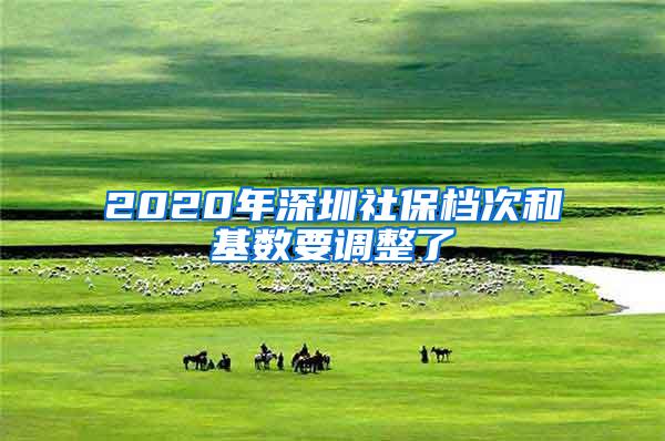 2020年深圳社保档次和基数要调整了