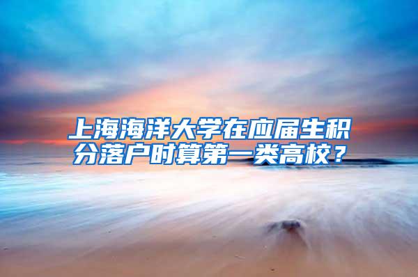 上海海洋大学在应届生积分落户时算第一类高校？