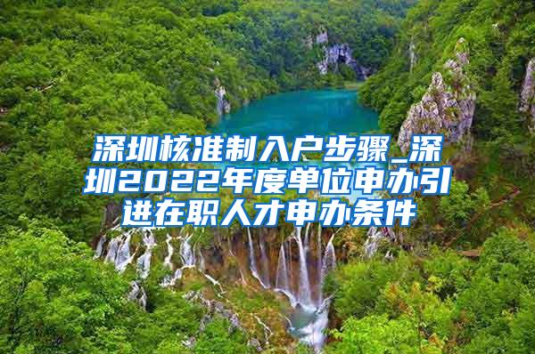 深圳核准制入户步骤_深圳2022年度单位申办引进在职人才申办条件