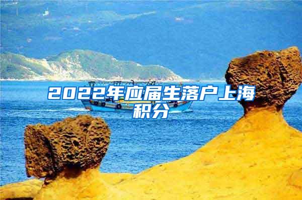 2022年应届生落户上海积分