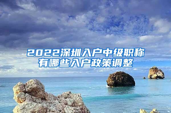 2022深圳入户中级职称有哪些入户政策调整