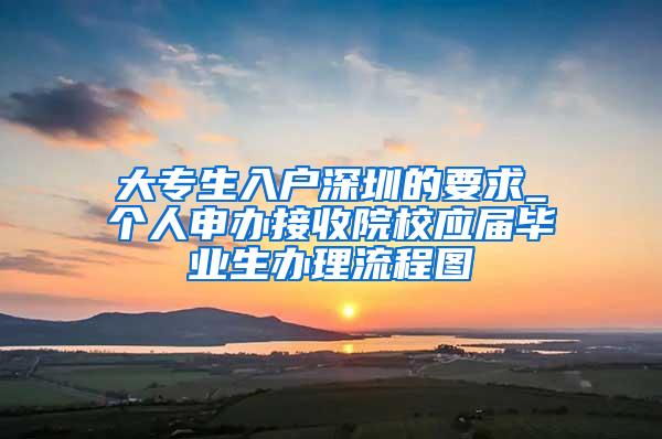 大专生入户深圳的要求_个人申办接收院校应届毕业生办理流程图