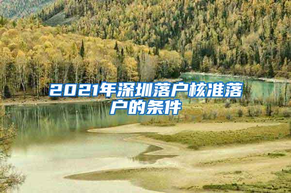 2021年深圳落户核准落户的条件