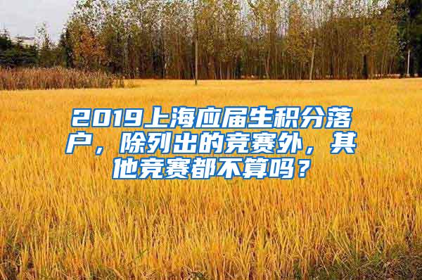 2019上海应届生积分落户，除列出的竞赛外，其他竞赛都不算吗？