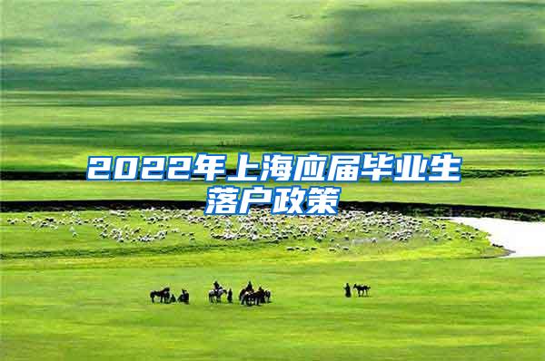 2022年上海应届毕业生落户政策