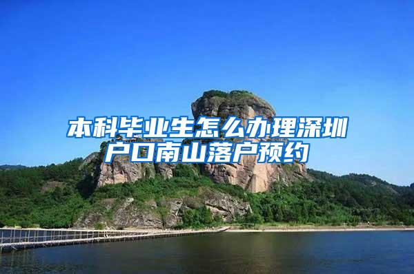 本科毕业生怎么办理深圳户口南山落户预约