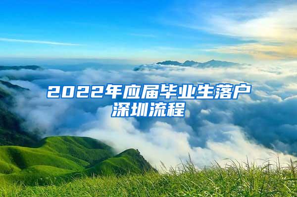 2022年应届毕业生落户深圳流程