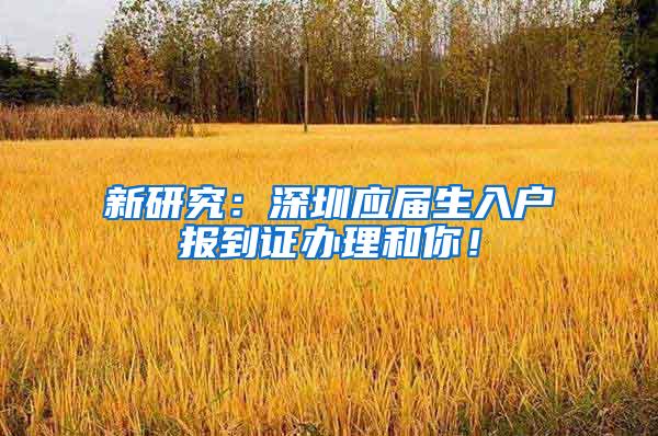 新研究：深圳应届生入户报到证办理和你！