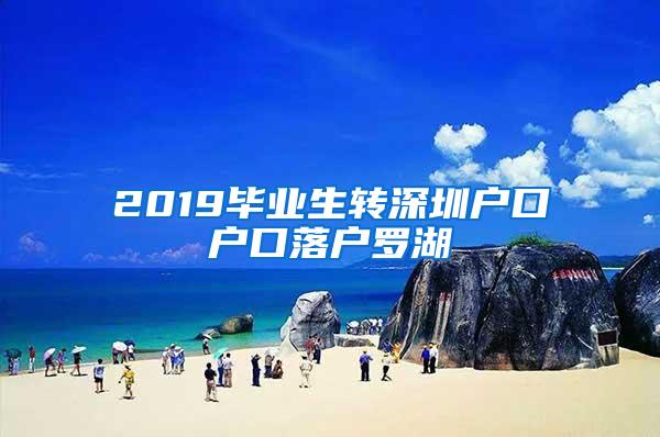 2019毕业生转深圳户口户口落户罗湖