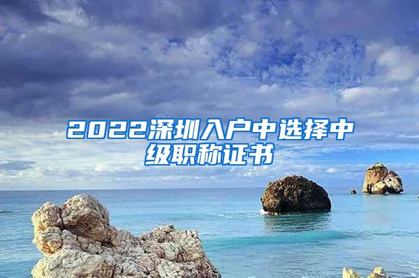 2022深圳入户中选择中级职称证书