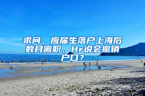 求问，应届生落户上海后数月离职，Hr说会撤销户口？