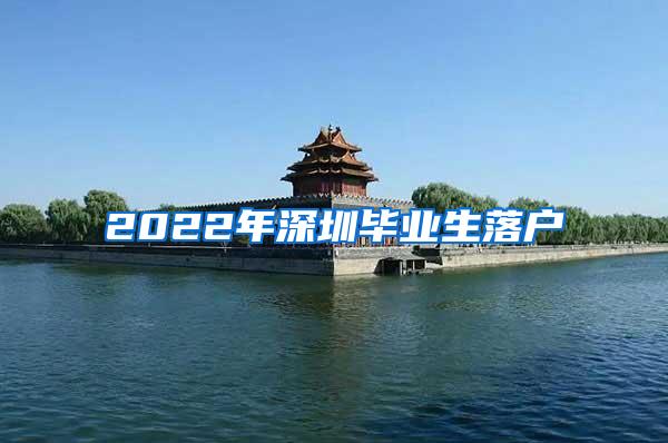 2022年深圳毕业生落户