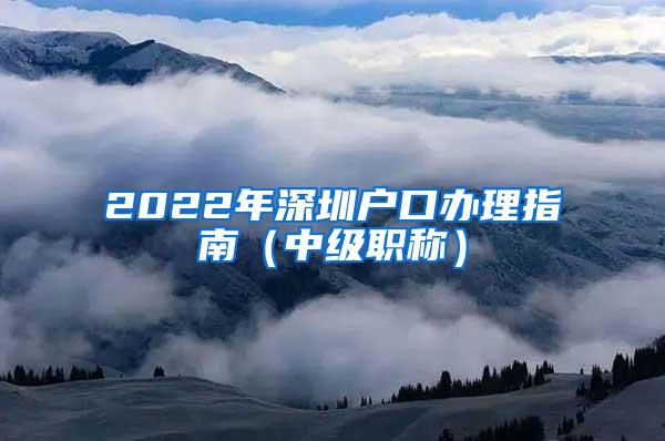 2022年深圳户口办理指南（中级职称）