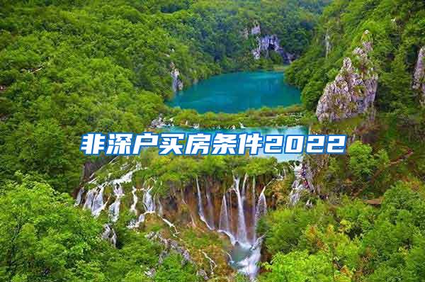 非深户买房条件2022