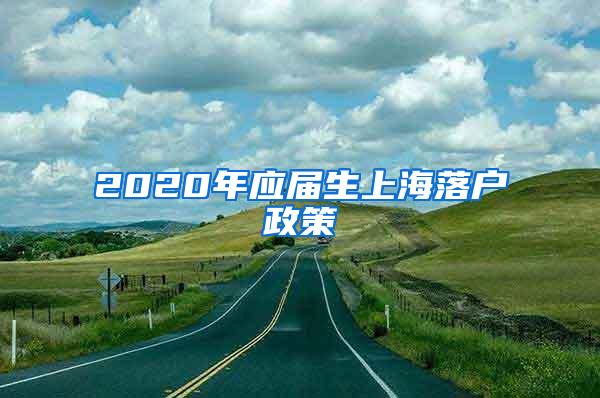 2020年应届生上海落户政策