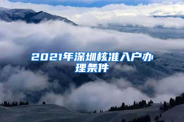 2021年深圳核准入户办理条件