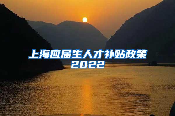 上海应届生人才补贴政策2022