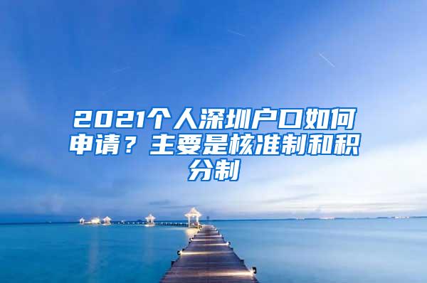 2021个人深圳户口如何申请？主要是核准制和积分制