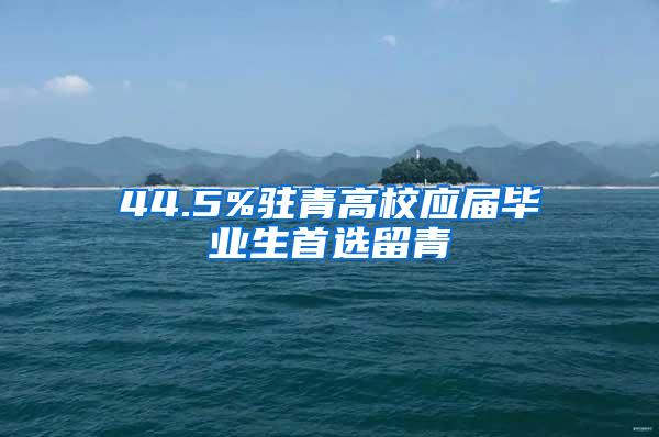 44.5%驻青高校应届毕业生首选留青