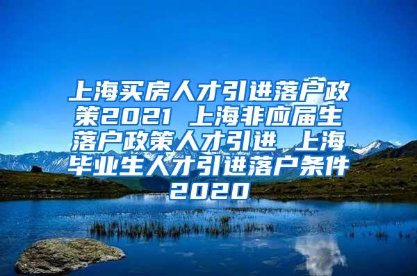 上海买房人才引进落户政策2021 上海非应届生落户政策人才引进 上海毕业生人才引进落户条件2020