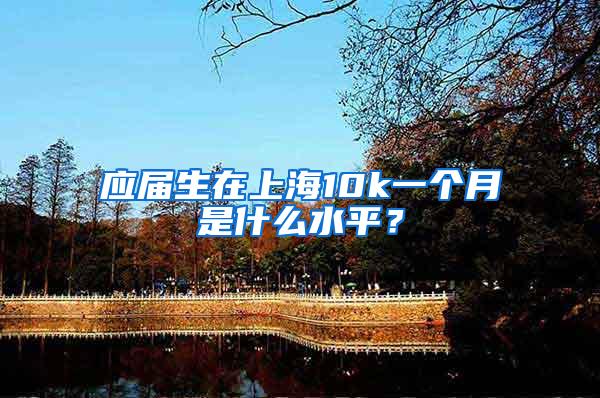 应届生在上海10k一个月是什么水平？