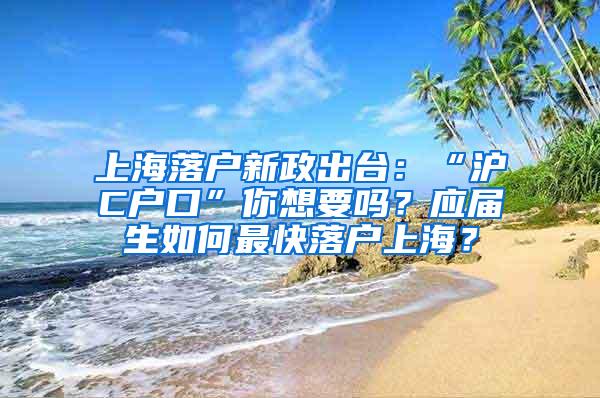 上海落户新政出台：“沪C户口”你想要吗？应届生如何最快落户上海？