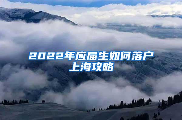 2022年应届生如何落户上海攻略