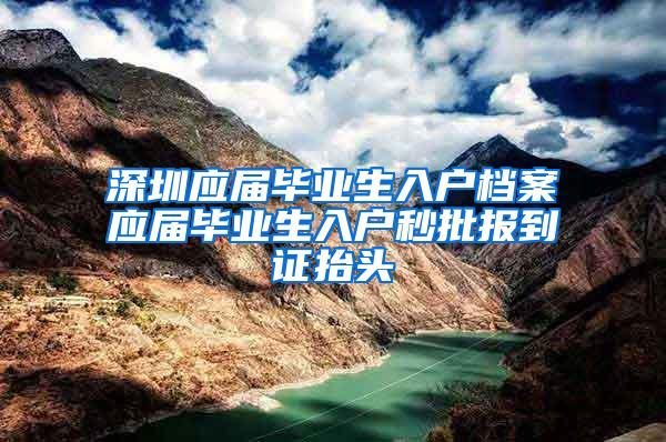 深圳应届毕业生入户档案应届毕业生入户秒批报到证抬头