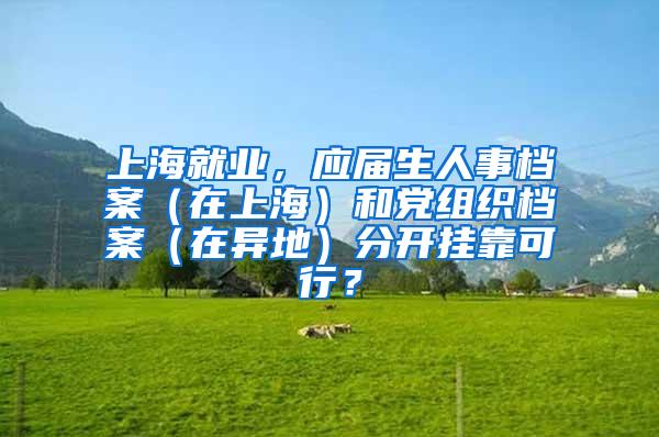 上海就业，应届生人事档案（在上海）和党组织档案（在异地）分开挂靠可行？