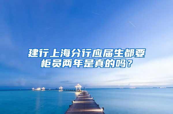 建行上海分行应届生都要柜员两年是真的吗？