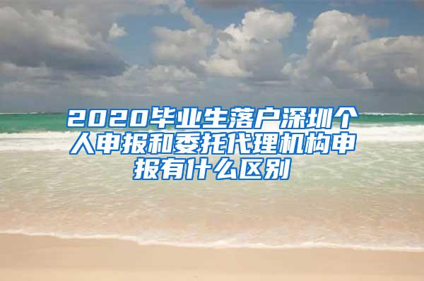 2020毕业生落户深圳个人申报和委托代理机构申报有什么区别