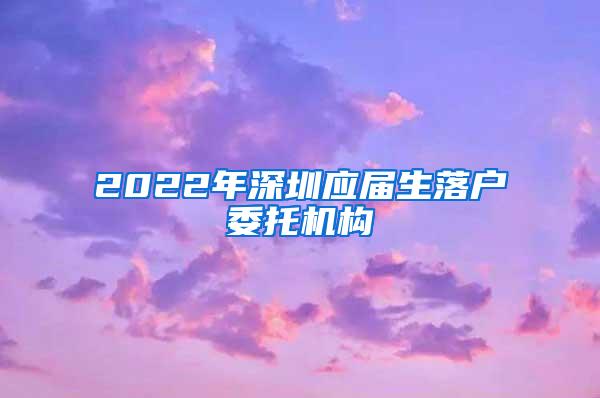 2022年深圳应届生落户委托机构