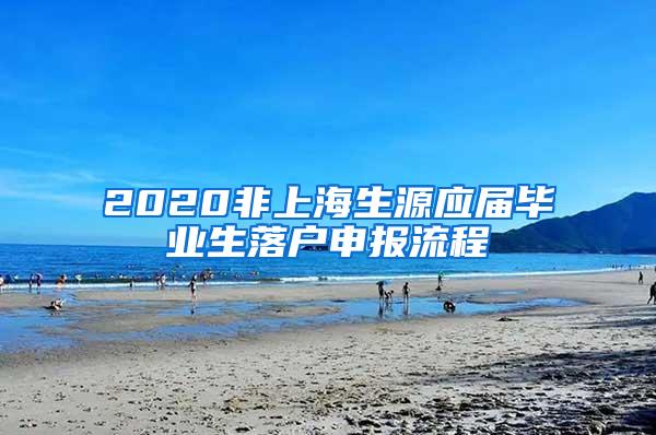 2020非上海生源应届毕业生落户申报流程