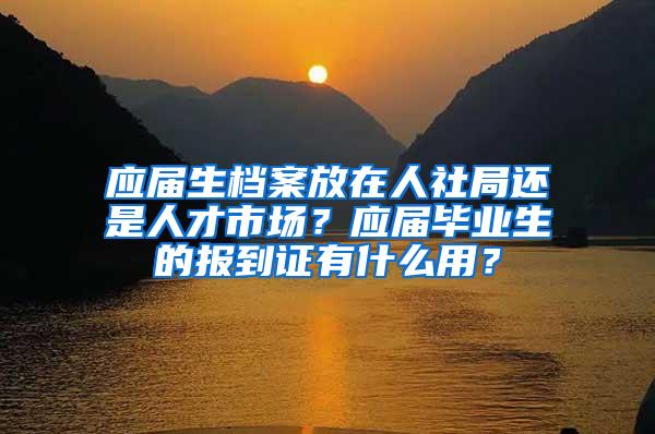 应届生档案放在人社局还是人才市场？应届毕业生的报到证有什么用？