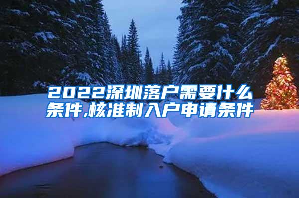 2022深圳落户需要什么条件,核准制入户申请条件