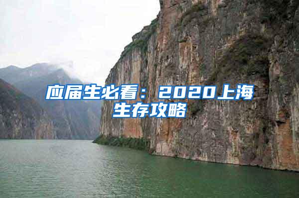 应届生必看：2020上海生存攻略