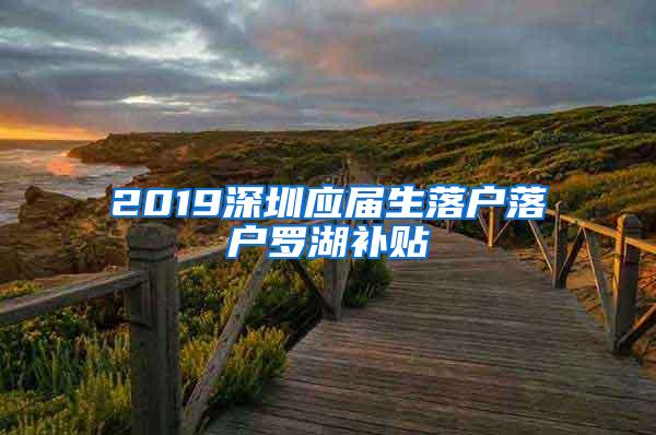 2019深圳应届生落户落户罗湖补贴