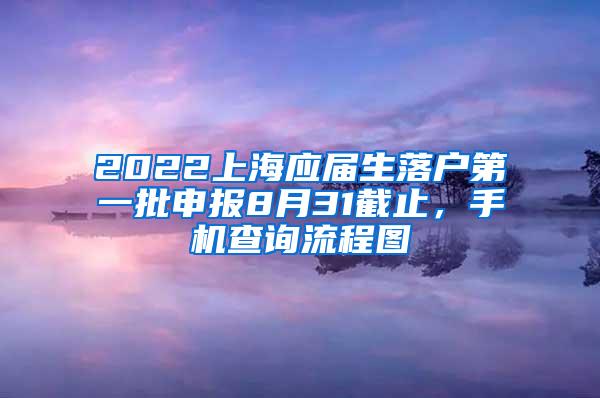 2022上海应届生落户第一批申报8月31截止，手机查询流程图