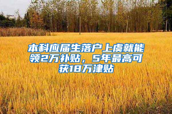 本科应届生落户上虞就能领2万补贴，5年最高可获18万津贴